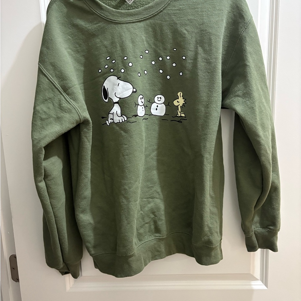 Green Snoopy Sweatshirt